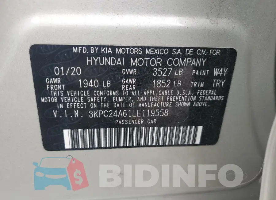 3KPC24A61LE119558 Photo# 12