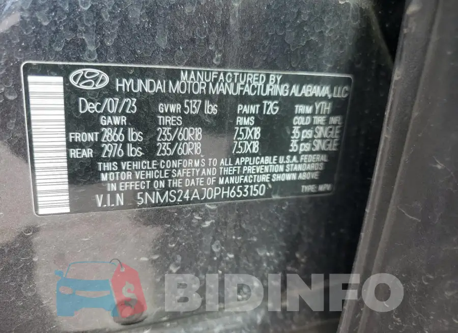 5NMS24AJ0PH653150 Photo# 13