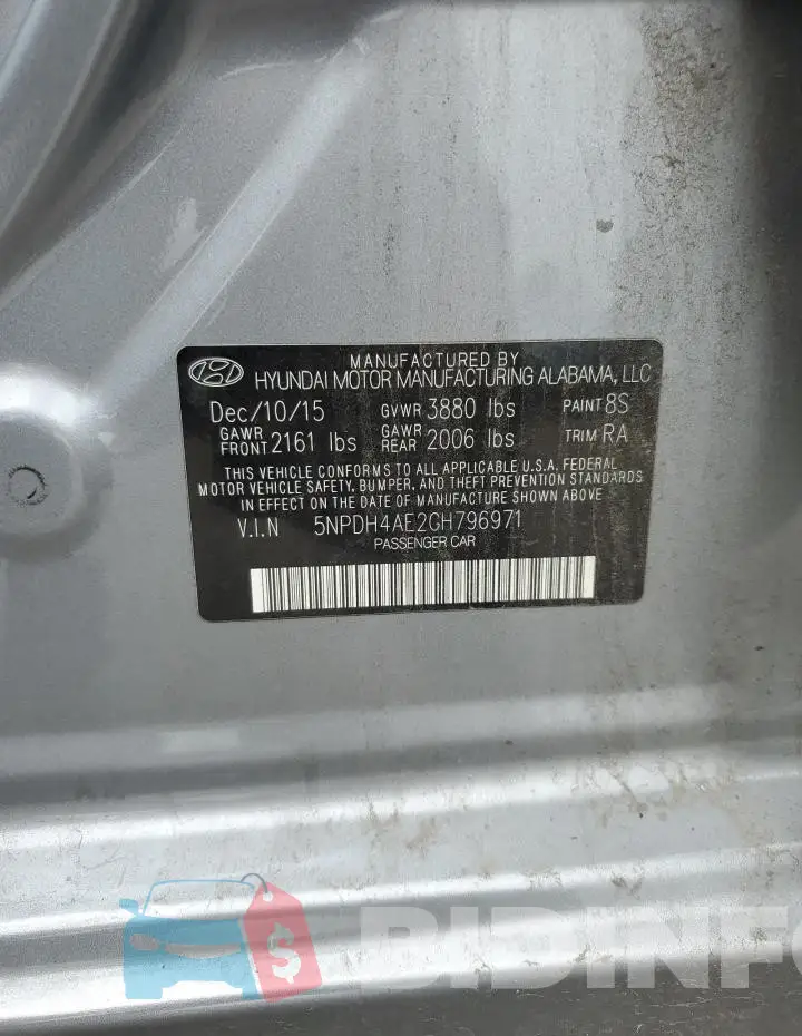 5NPDH4AE2GH796971 Photo# 12