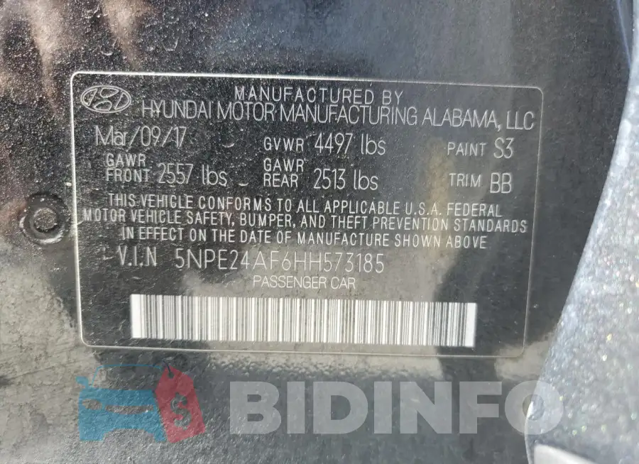 5NPE24AF6HH573185 Photo# 13