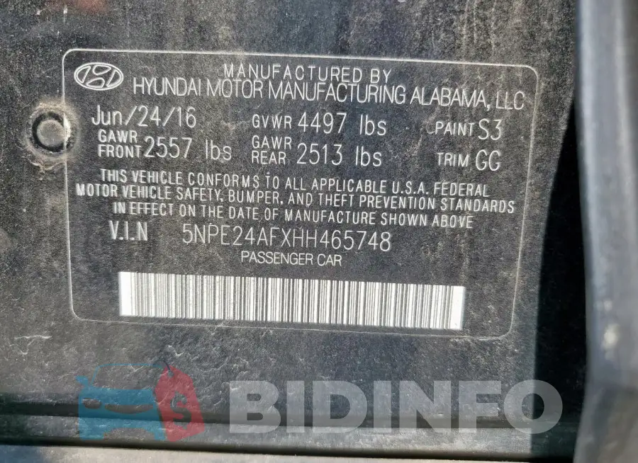 5NPE24AFXHH465748 Photo# 12