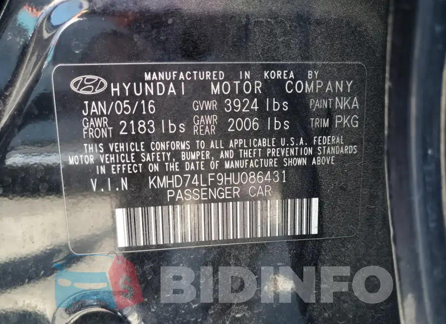 KMHD74LF9HU086431 Photo# 12