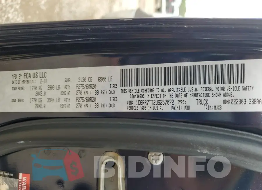 1C6RR7TT2JS257072 Photo# 12