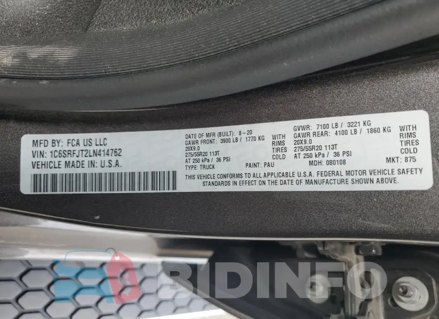 1C6SRFJT2LN414762 Photo# 13