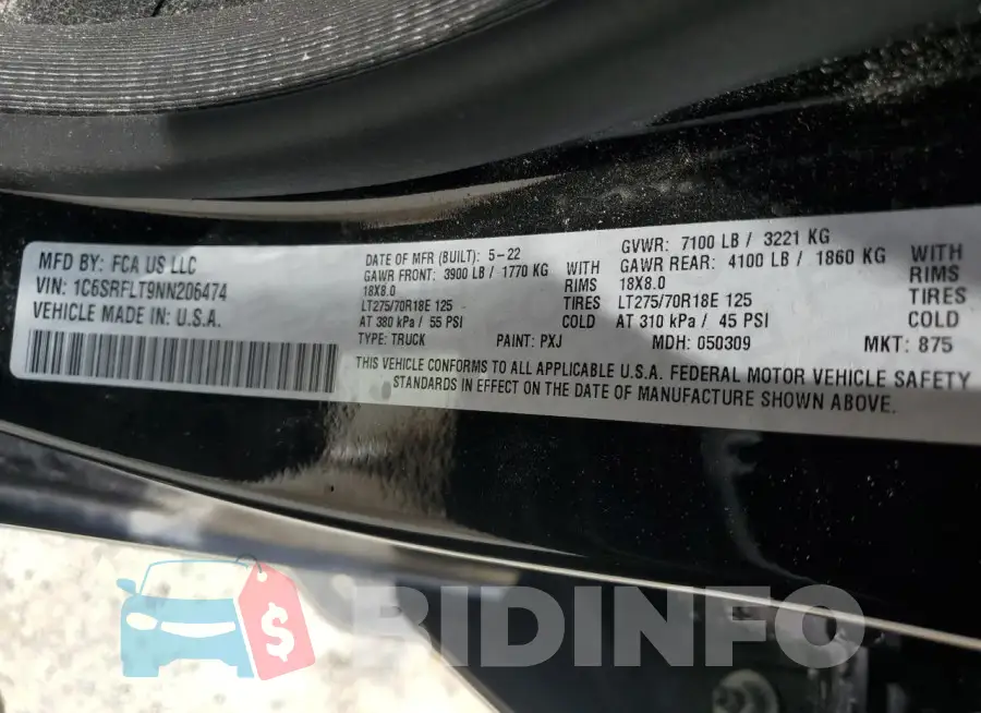 1C6SRFLT9NN206474 Photo# 13