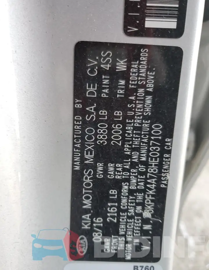 3KPFK4A78HE037100 Photo# 12