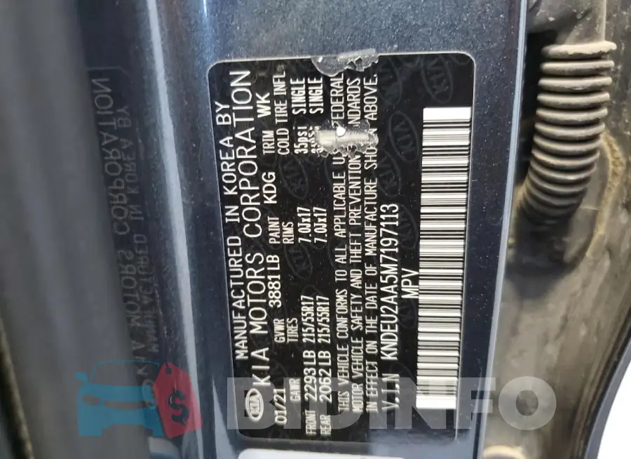 KNDEU2AA5M7197113 Photo# 13