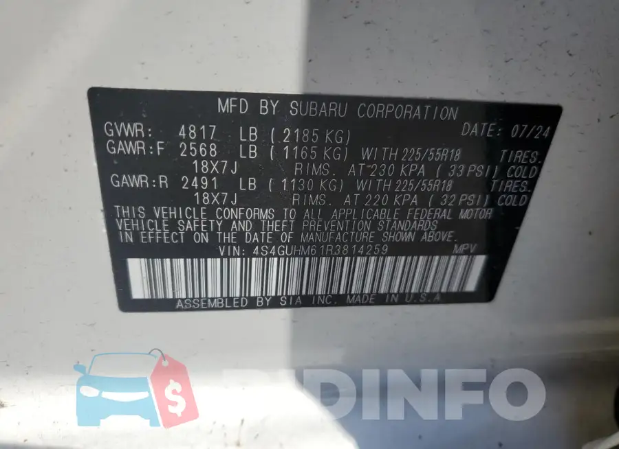 4S4GUHM61R3814259 Photo# 14