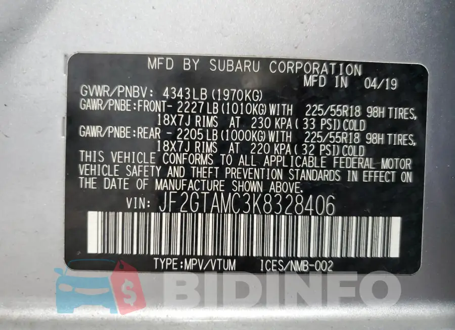 JF2GTAMC3K8328406 Photo# 12