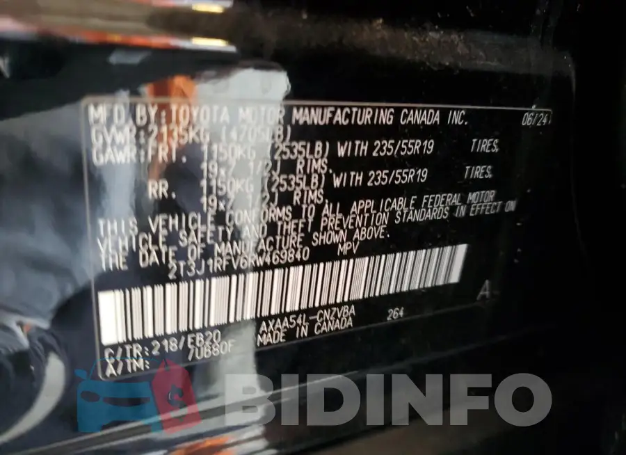 2T3J1RFV6RW469840 Photo# 13