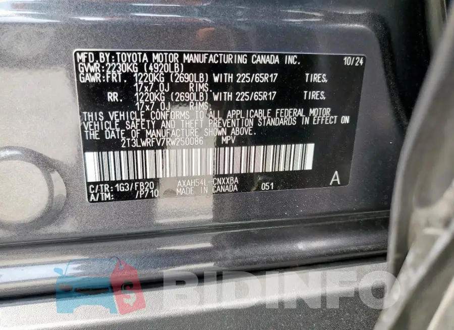2T3LWRFV7RW250086 Photo# 13