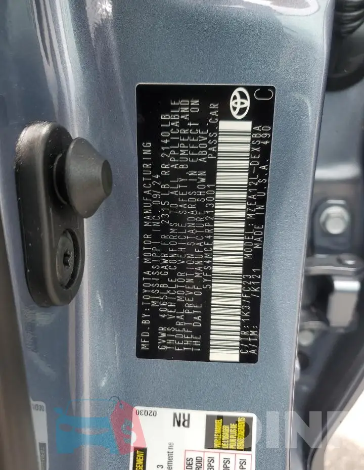 5YFS4MCE4RP213001 Photo# 13