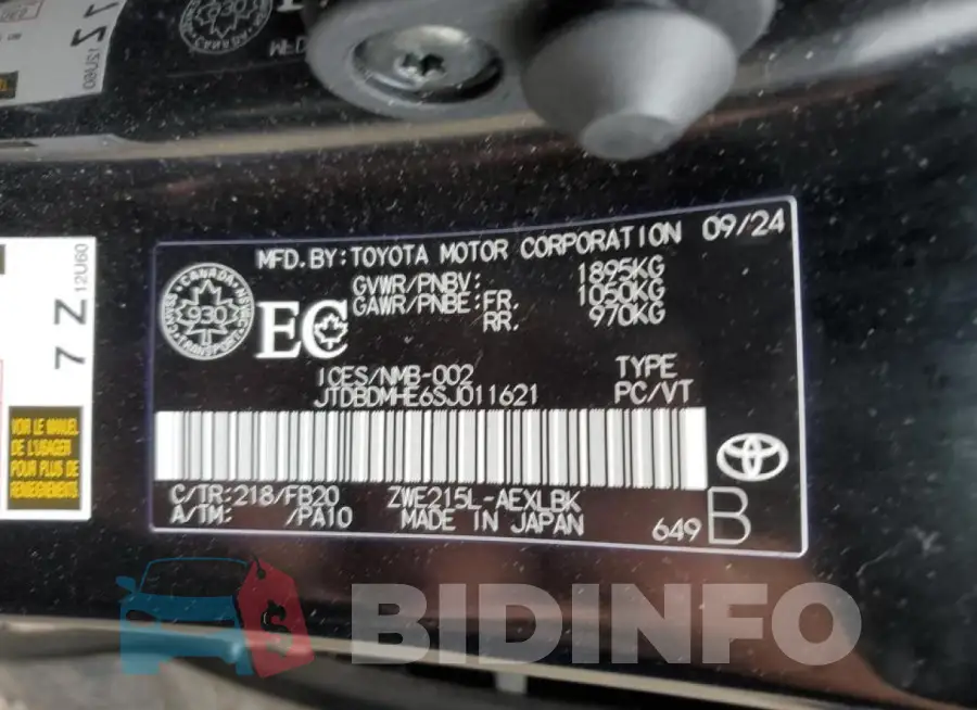 JTDBDMHE6SJ011621 Photo# 13