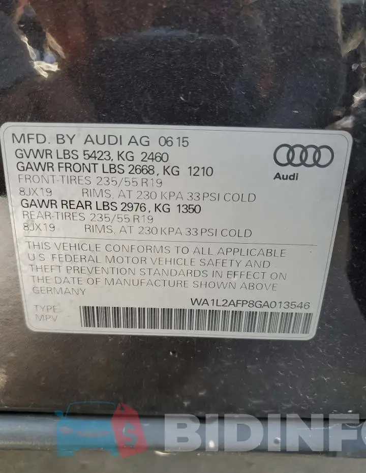 WA1L2AFP8GA013546 Photo# 14