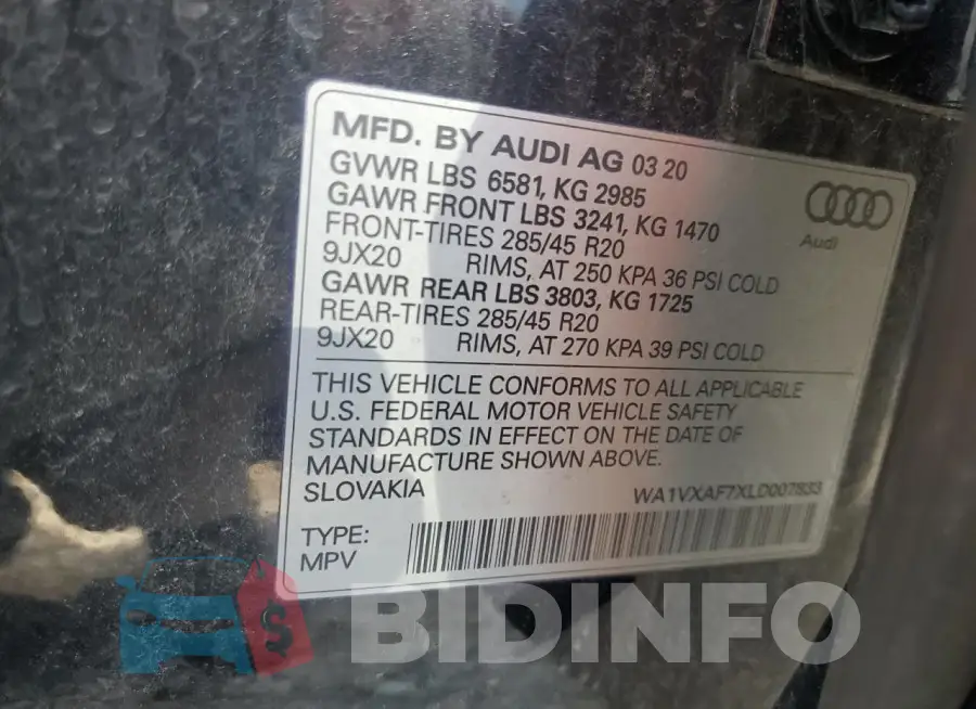 WA1VXAF7XLD007833 Photo# 12