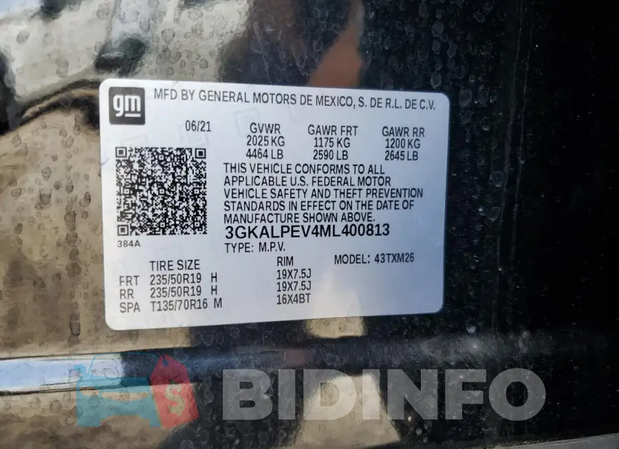 3GKALPEV4ML400813 Photo# 13