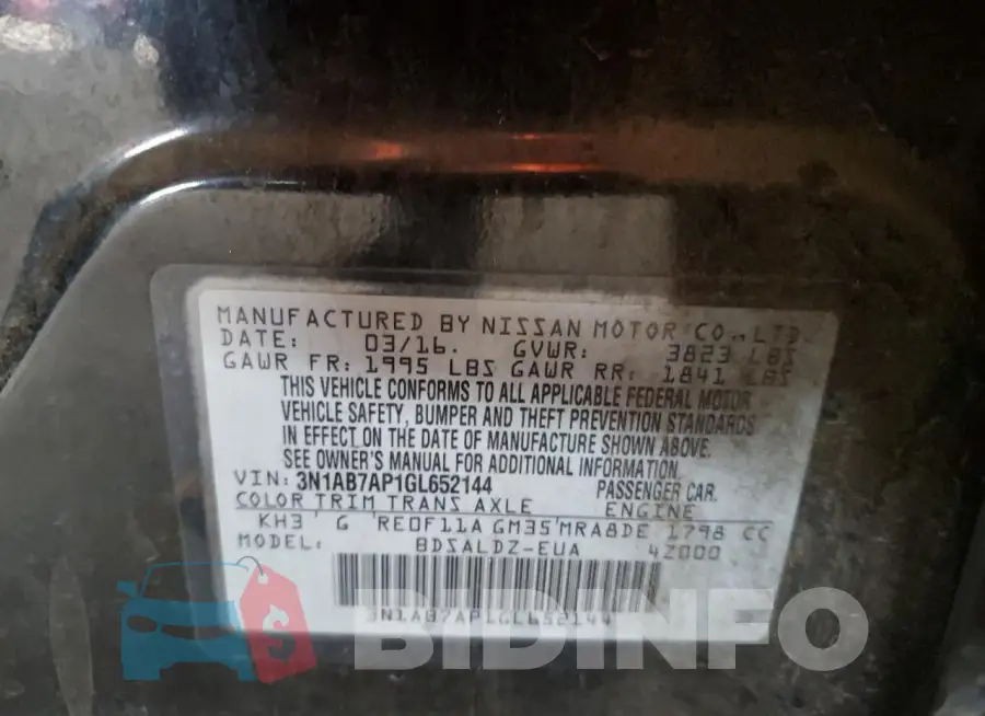 3N1AB7AP1GL652144 Photo# 12