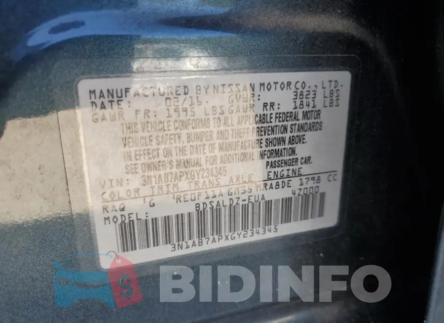 3N1AB7APXGY234345 Photo# 12