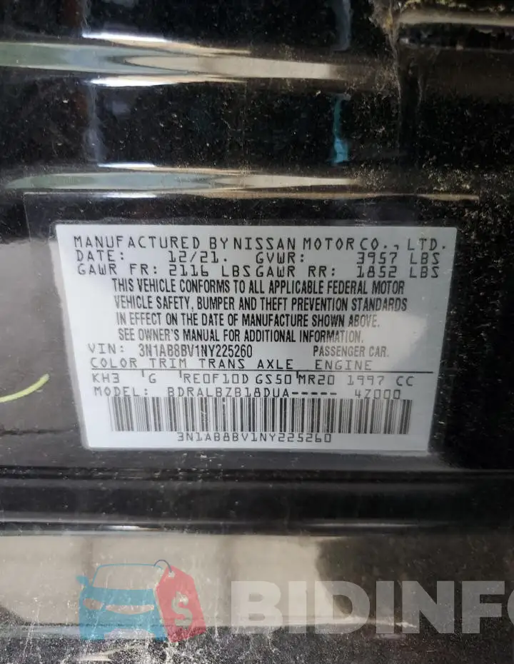 3N1AB8BV1NY225260 Photo# 12