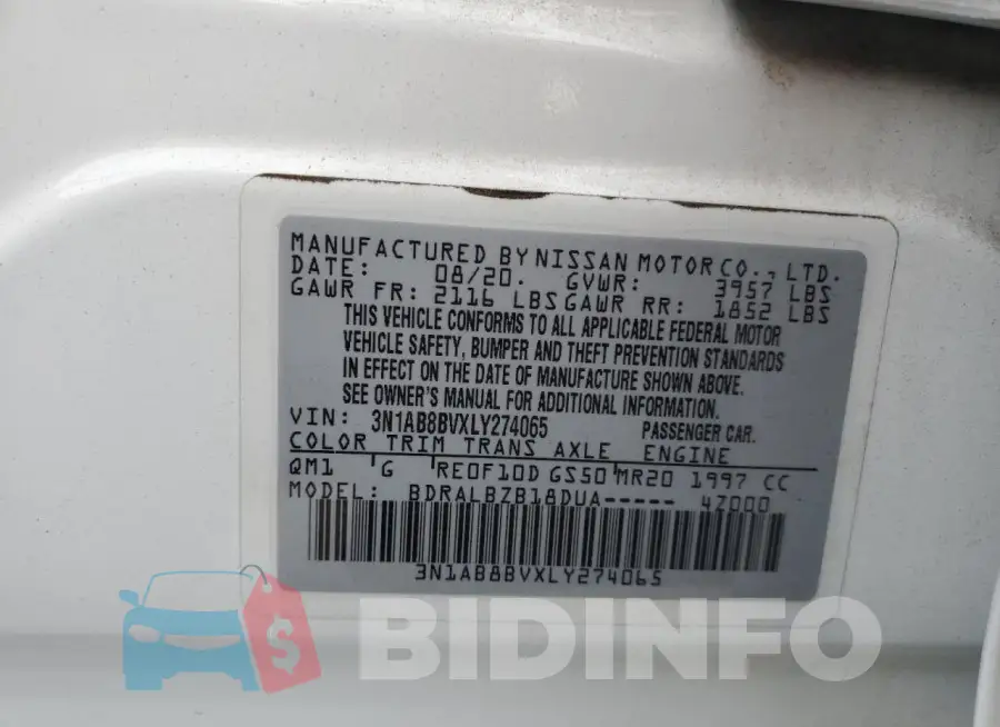 3N1AB8BVXLY274065 Photo# 12