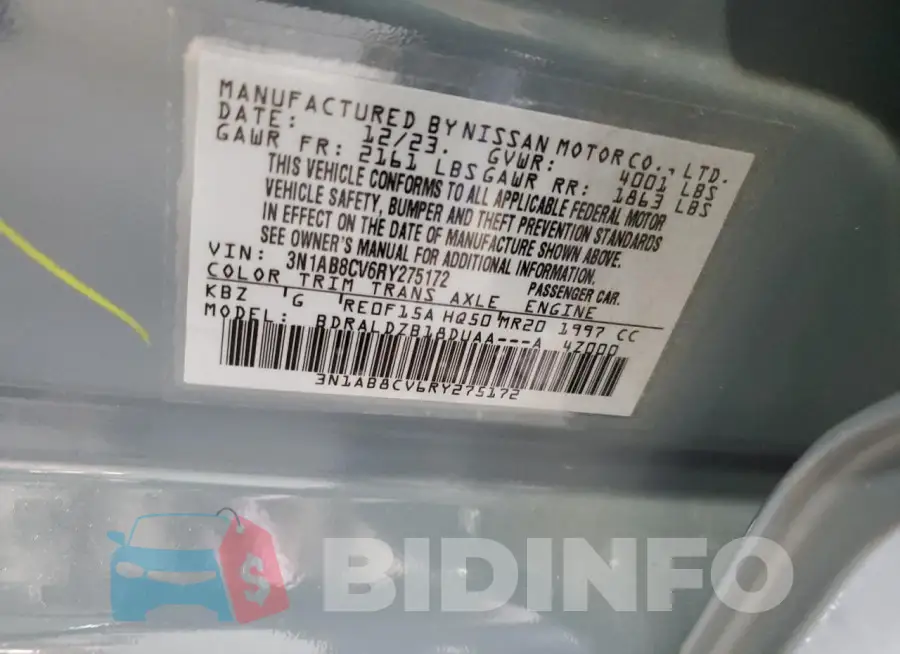 3N1AB8CV6RY275172 Photo# 12