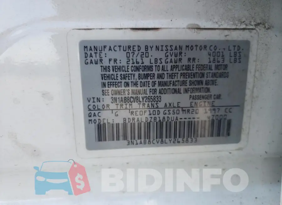 3N1AB8CV8LY265833 Photo# 12