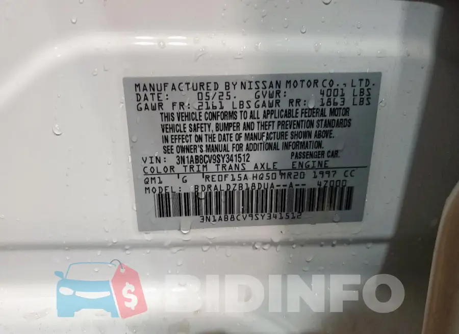 3N1AB8CV9SY341512 Photo# 13