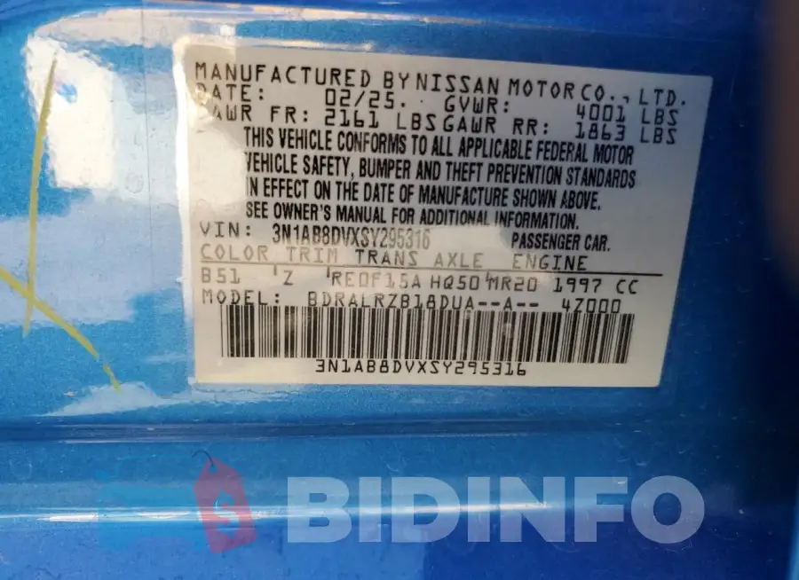 3N1AB8DVXSY295316 Photo# 13