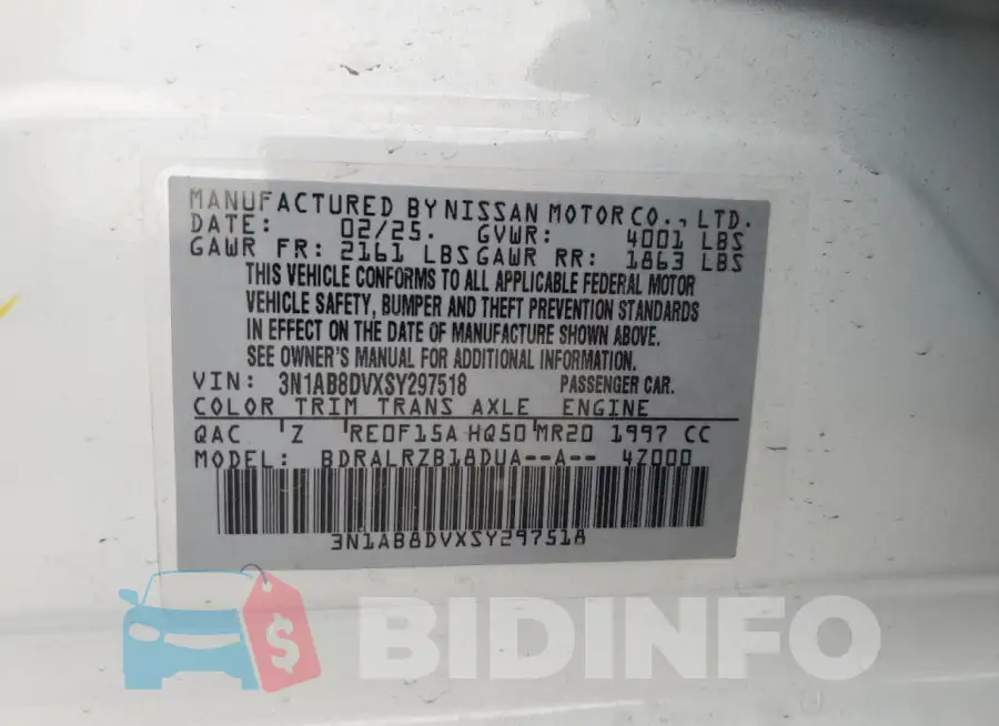 3N1AB8DVXSY297518 Photo# 12