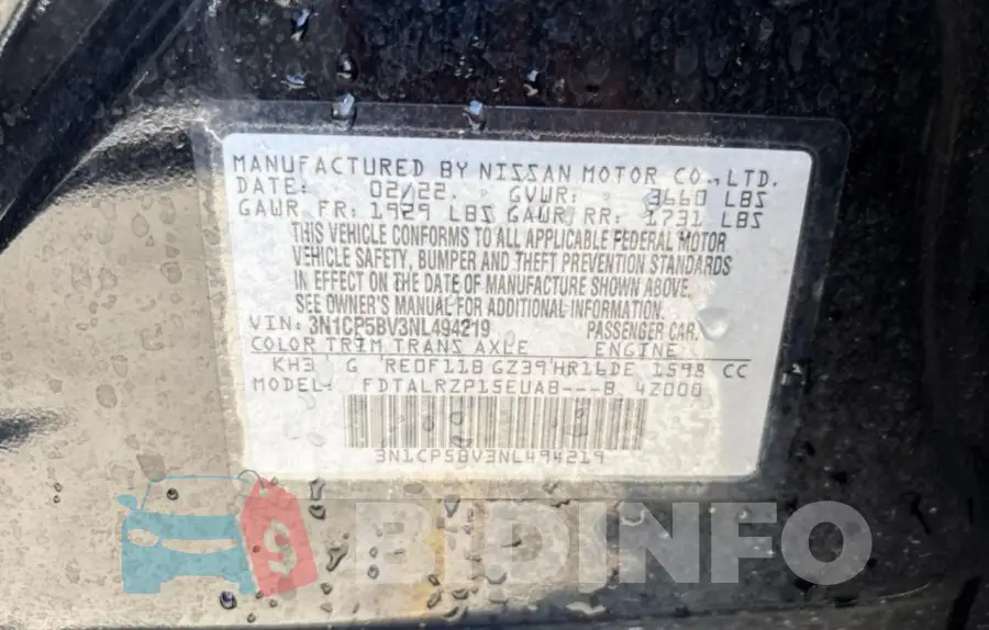 3N1CP5BV3NL494219 Photo# 10