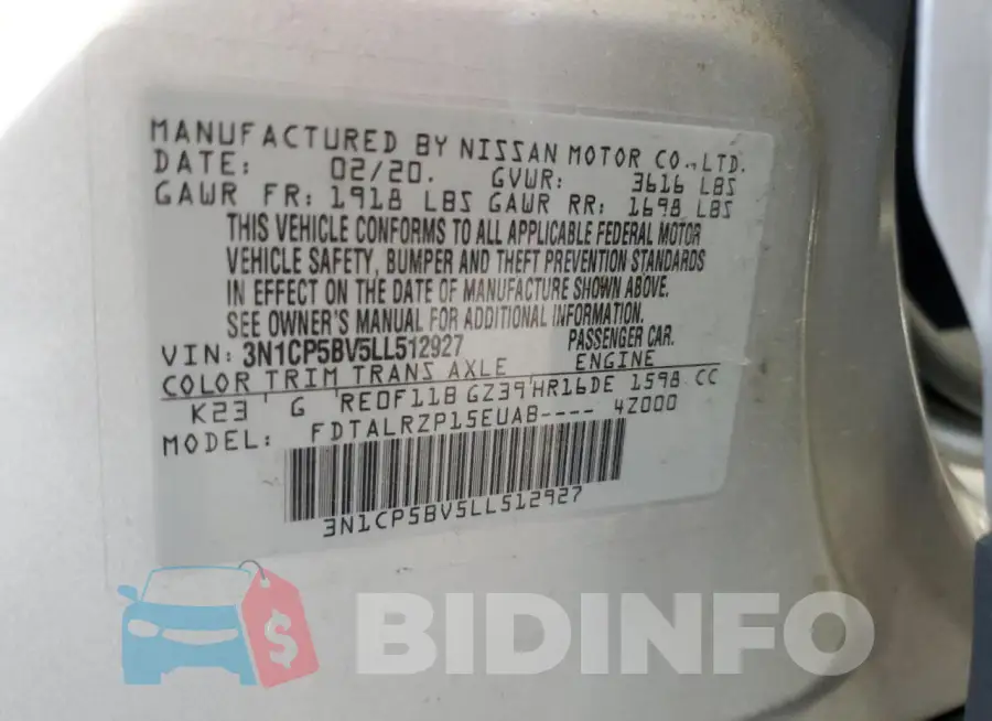 3N1CP5BV5LL512927 Photo# 12