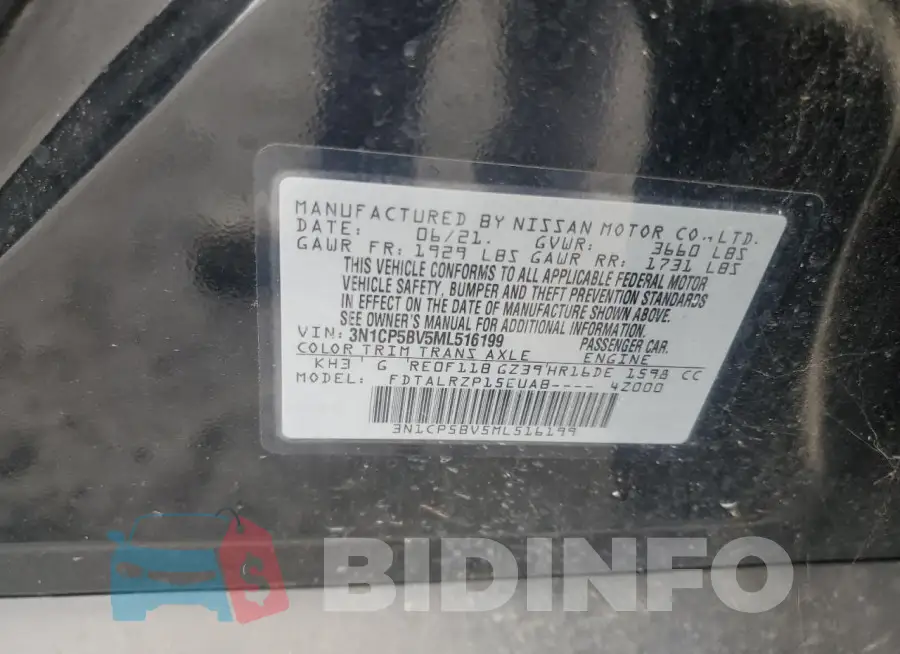 3N1CP5BV5ML516199 Photo# 13