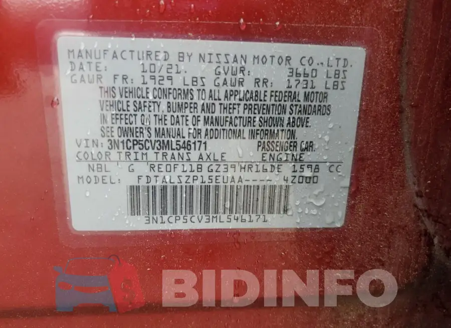 3N1CP5CV3ML546171 Photo# 13