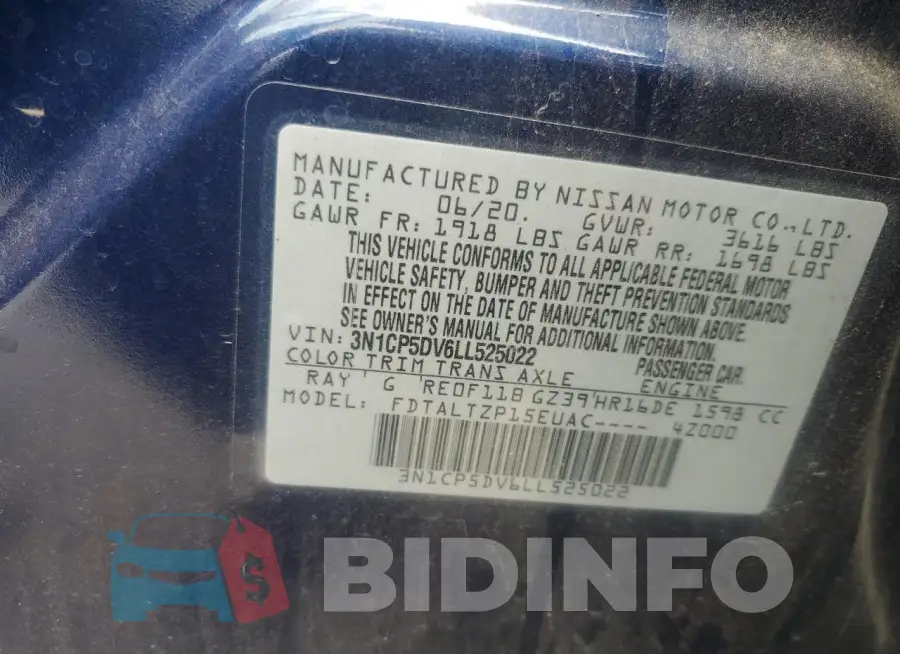 3N1CP5DV6LL525022 Photo# 12