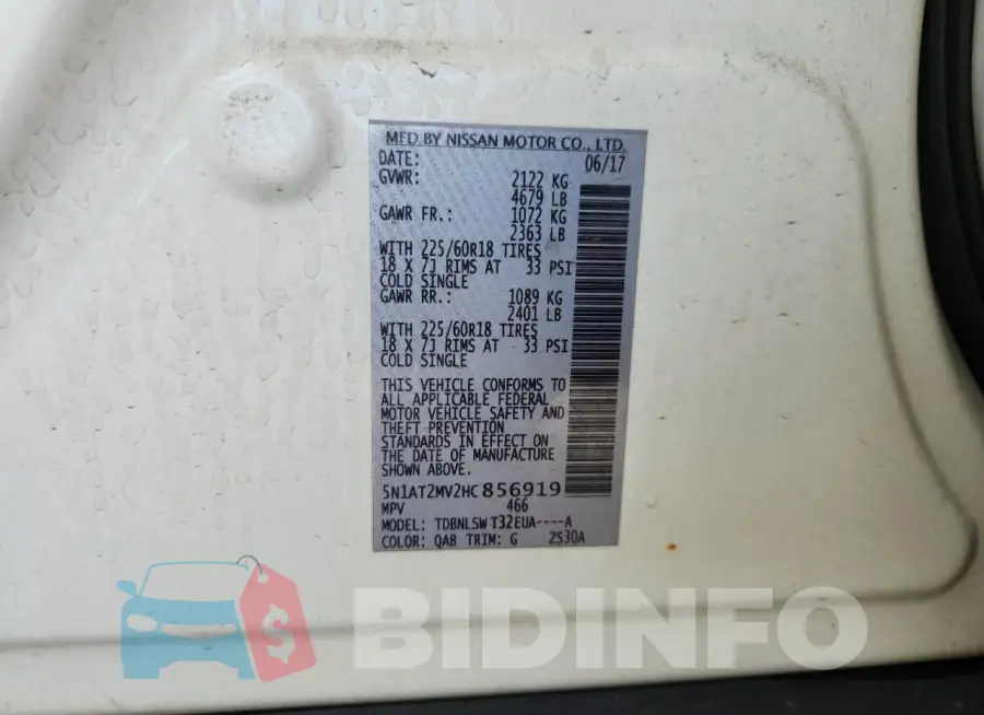 5N1AT2MV2HC856919 Photo# 14