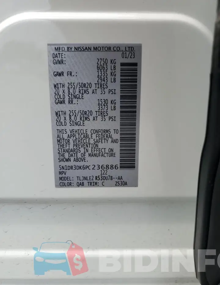 5N1DR3DK6PC236886 Photo# 14