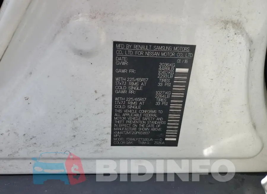 KNMAT2MT2GP651837 Photo# 13