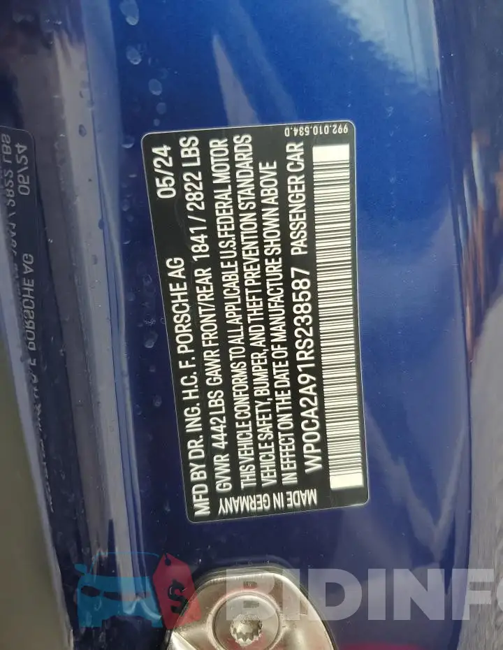 WP0CA2A91RS238587 Photo# 12