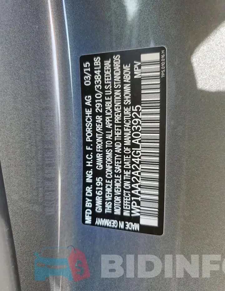 WP1AA2A24GLA03925 Photo# 12