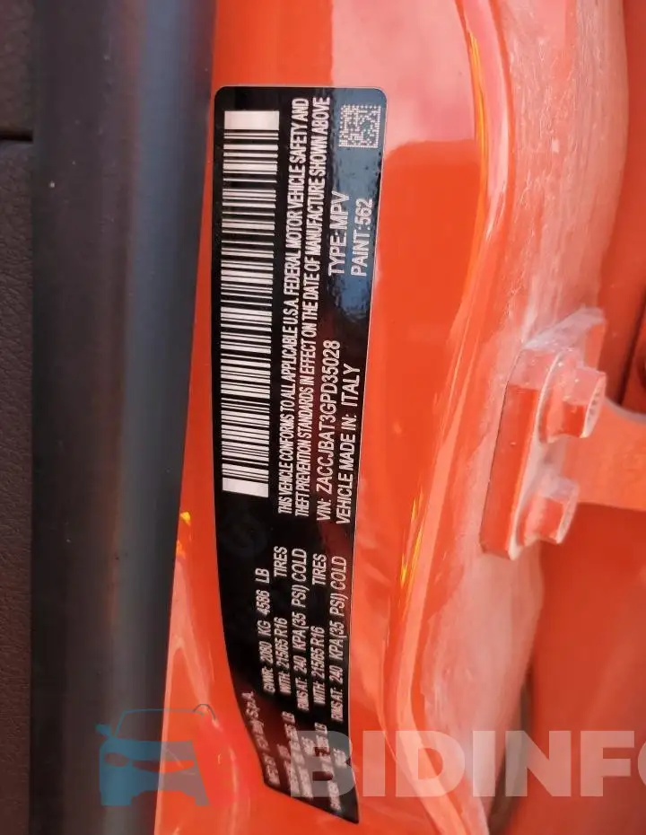 ZACCJBAT3GPD35028 Photo# 13