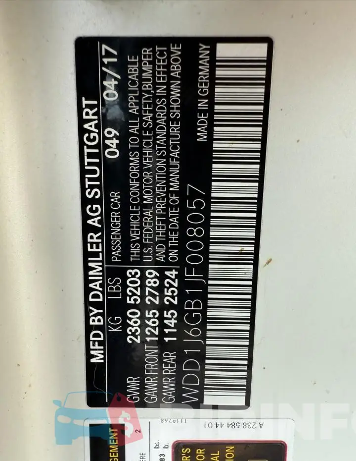 WDD1J6GB1JF008057 Photo# 10