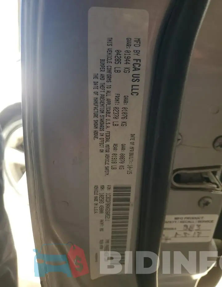 1C3CDFBAXGD605211 Photo# 12