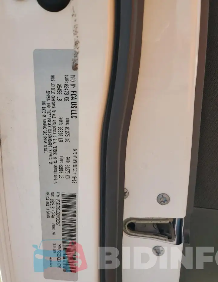 2C3CDXGJ3KH732327 Photo# 12