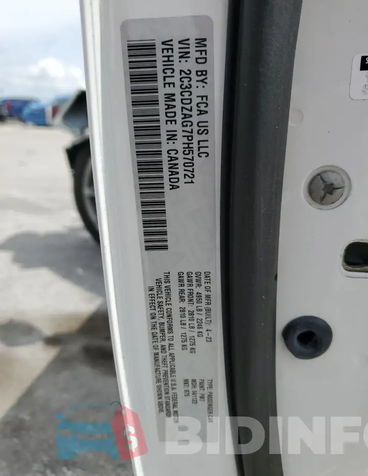 2C3CDZAG7PH570721 Photo# 12