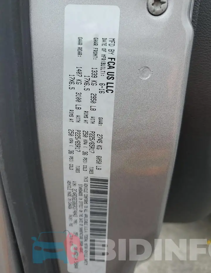 2C4RDGEG8GR374043 Photo# 13