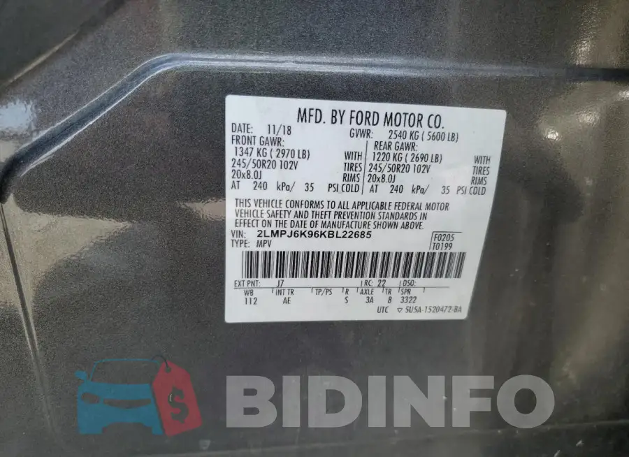 2LMPJ6K96KBL22685 Photo# 12