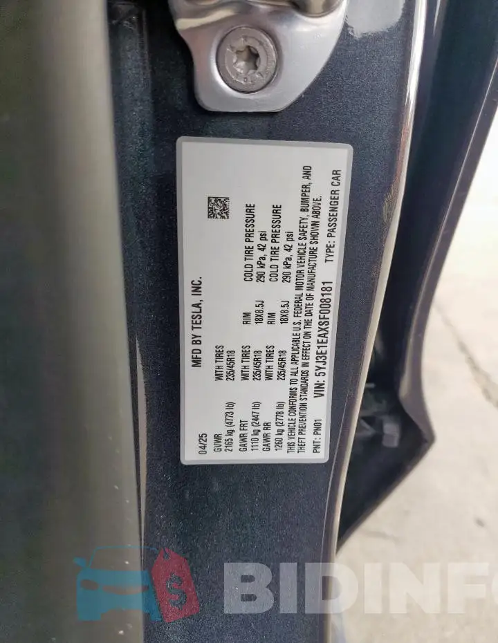 5YJ3E1EAXSF008181 Photo# 12
