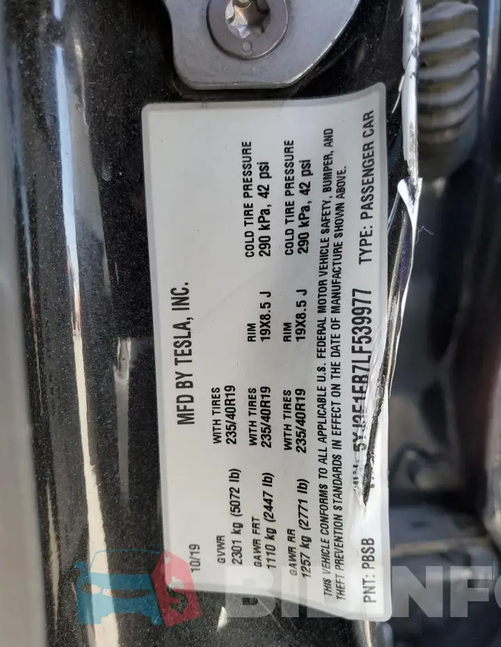 5YJ3E1EB7LF539977 Photo# 12