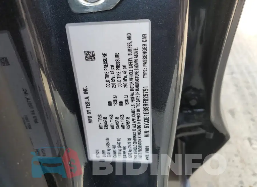 5YJ3E1EB9RF825791 Photo# 12