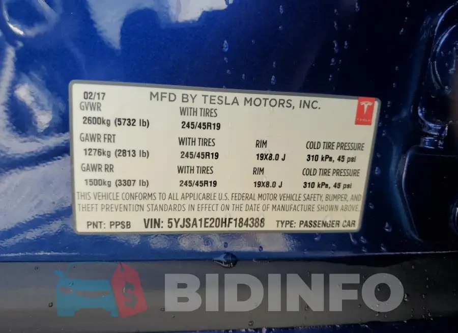 5YJSA1E20HF184388 Photo# 12
